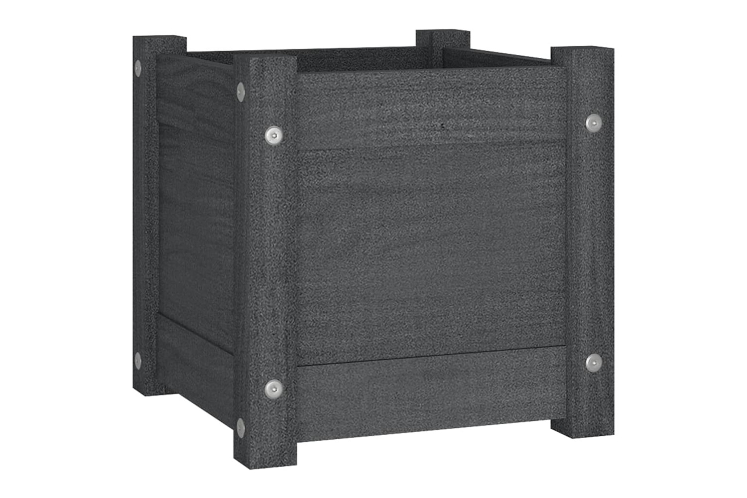 vidaXL 810526 Garden Planter Grey 31x31x31cm Solid Pinewood