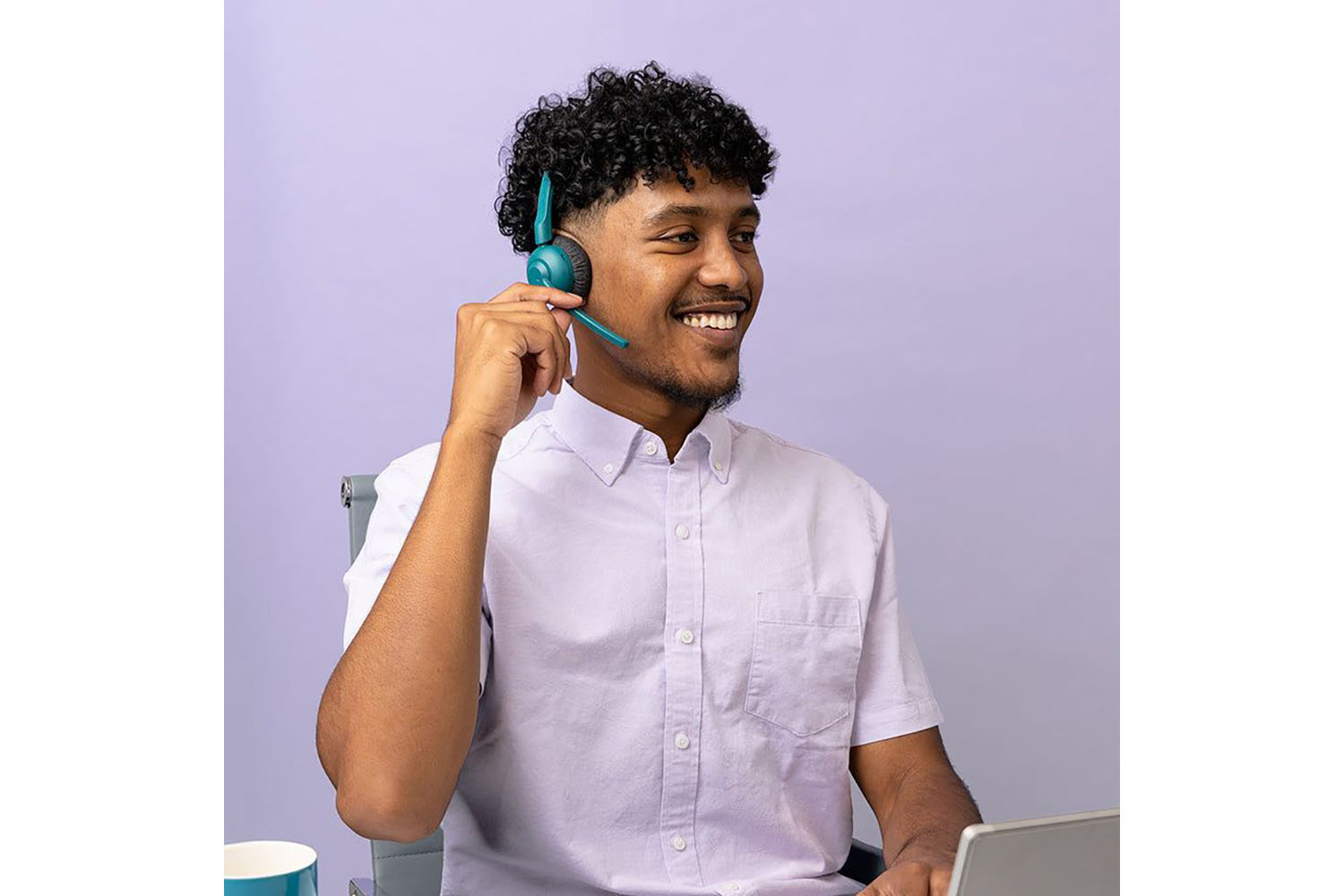 JLab Go Work Pop On-Ear Headset | Teal