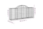 Vidaxl 3146100 Arched Gabion Baskets 13 Pcs 200x30x80/100 Cm Galvanised Iron