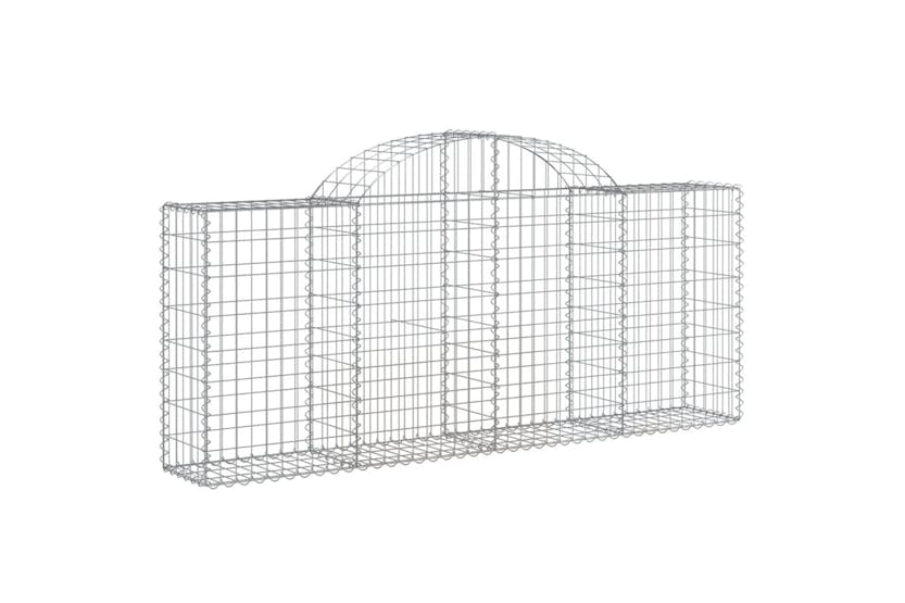 Vidaxl 3146100 Arched Gabion Baskets 13 Pcs 200x30x80/100 Cm Galvanised Iron