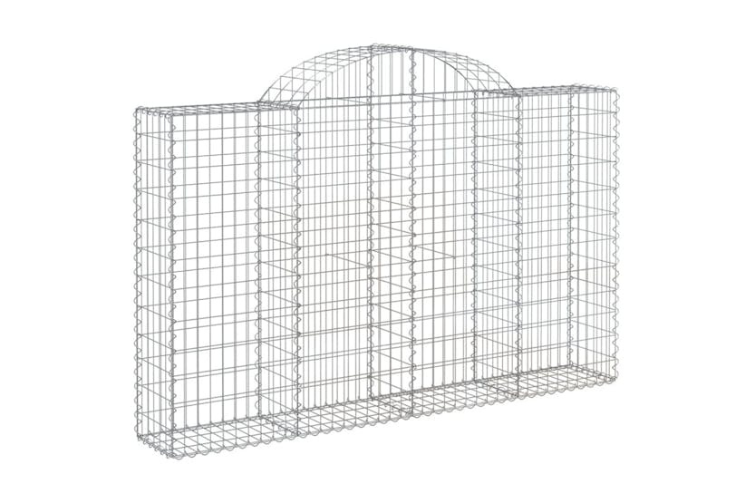 Vidaxl 3146135 Arched Gabion Baskets 6 Pcs 200x30x120/140 Cm Galvanised Iron