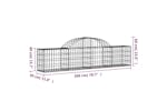 Vidaxl 3146047 Arched Gabion Baskets 2 Pcs 200x30x40/60 Cm Galvanised Iron