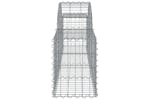 Vidaxl 3146047 Arched Gabion Baskets 2 Pcs 200x30x40/60 Cm Galvanised Iron