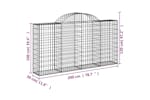 Vidaxl 3146122 Arched Gabion Baskets 14 Pcs 200x30x100/120 Cm Galvanised Iron