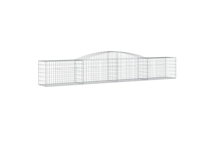 Vidaxl 3146975 Arched Gabion Baskets 7 Pcs 400x50x60/80 Cm Galvanised Iron