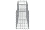 Vidaxl 3146048 Arched Gabion Baskets 3 Pcs 200x30x40/60 Cm Galvanised Iron