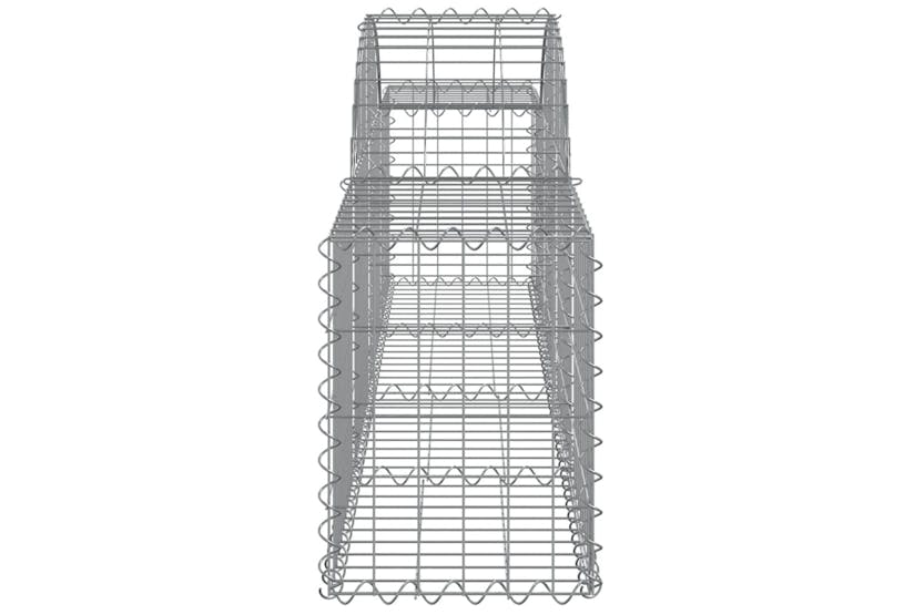 Vidaxl 3146048 Arched Gabion Baskets 3 Pcs 200x30x40/60 Cm Galvanised Iron