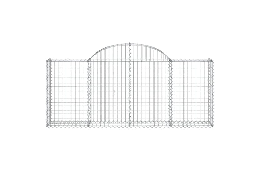 Vidaxl 3146104 Arched Gabion Baskets 20 Pcs 200x30x80/100 Cm Galvanised Iron