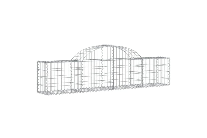 Vidaxl 3146049 Arched Gabion Baskets 4 Pcs 200x30x40/60 Cm Galvanised Iron