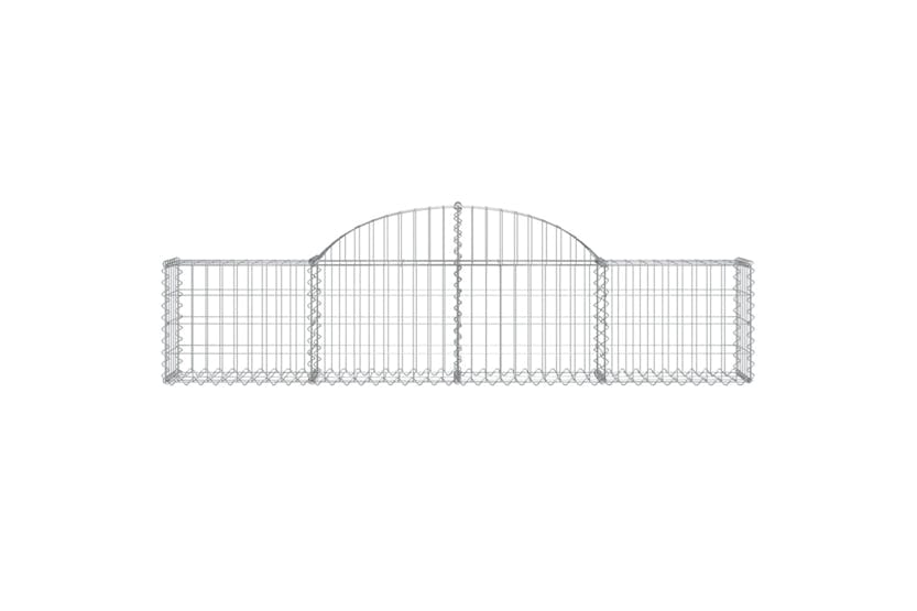 Vidaxl 3146048 Arched Gabion Baskets 3 Pcs 200x30x40/60 Cm Galvanised Iron