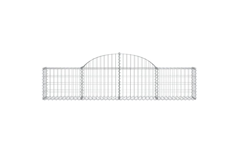 Vidaxl 3146049 Arched Gabion Baskets 4 Pcs 200x30x40/60 Cm Galvanised Iron