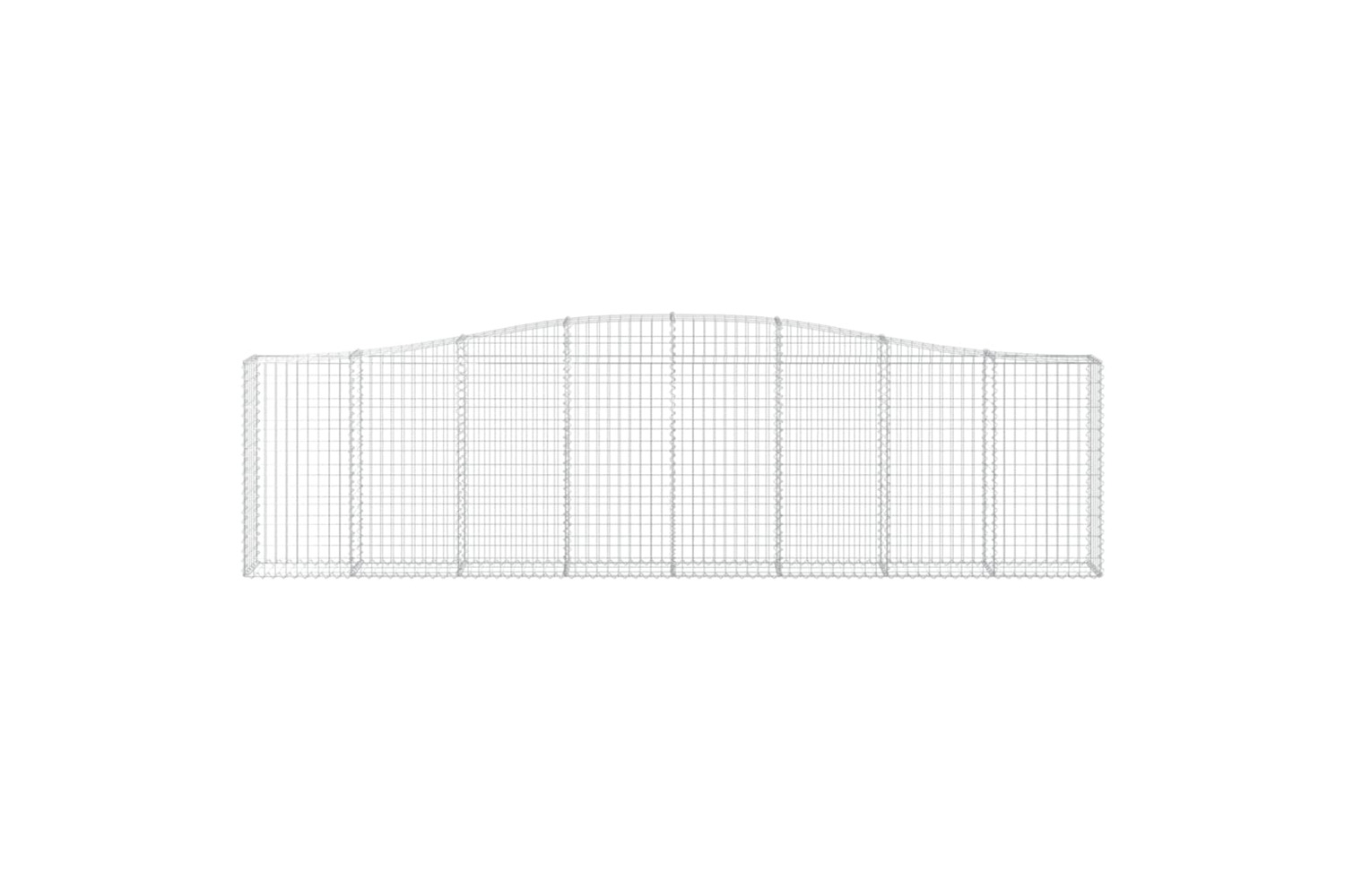 vidaXL 3145831 Arched Gabion Baskets 7 Pcs 400x30x100/120cm Galvanised Iron