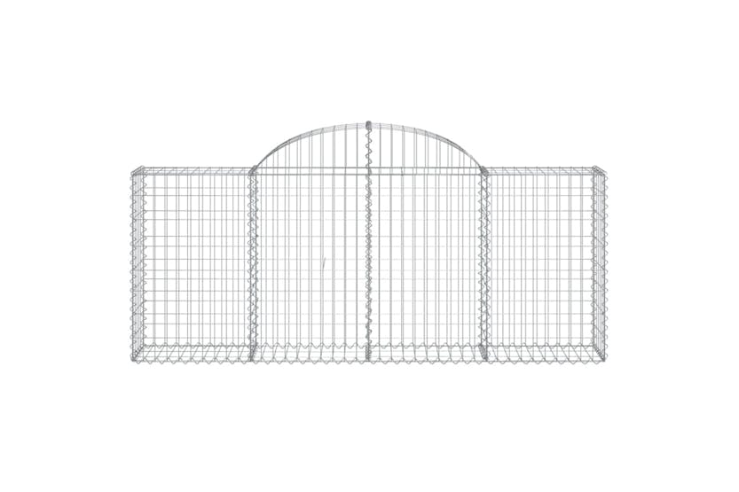 Vidaxl 3146103 Arched Gabion Baskets 18 Pcs 200x30x80/100 Cm Galvanised Iron