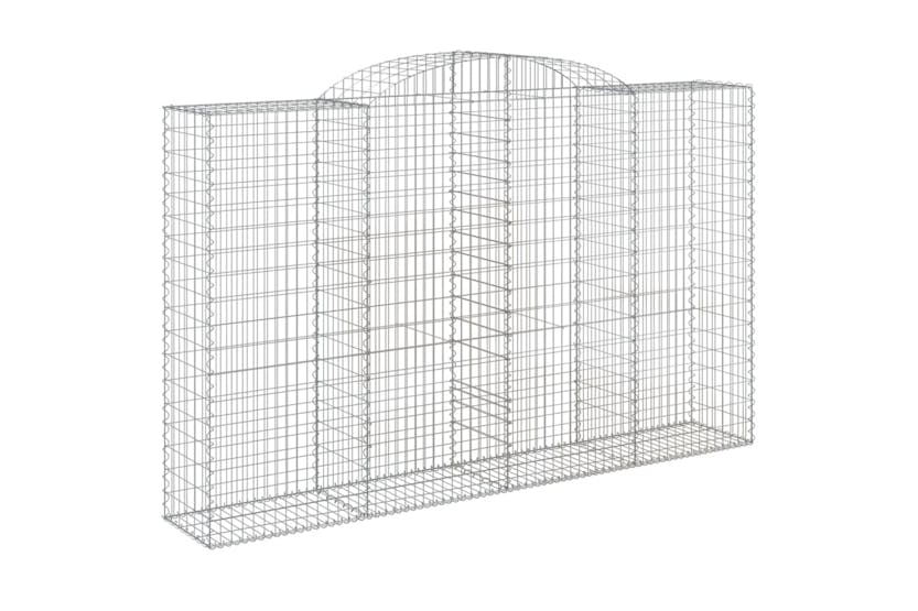 Vidaxl 3146776 Arched Gabion Baskets 5 Pcs 300x50x180/200 Cm Galvanised Iron