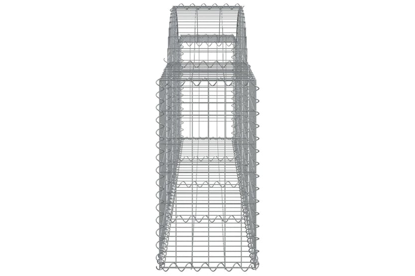 Vidaxl 3146078 Arched Gabion Baskets 12 Pcs 200x30x60/80 Cm Galvanised Iron