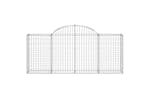 Vidaxl 3146100 Arched Gabion Baskets 13 Pcs 200x30x80/100 Cm Galvanised Iron