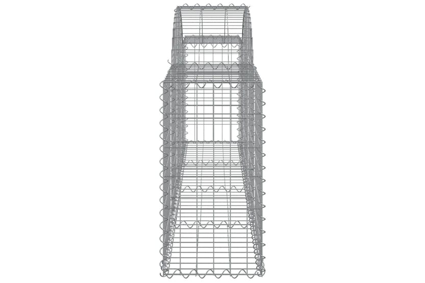 Vidaxl 3146075 Arched Gabion Baskets 9 Pcs 200x30x60/80 Cm Galvanised Iron