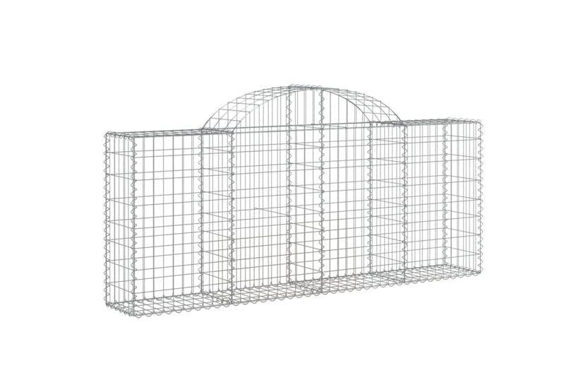 Vidaxl 3146104 Arched Gabion Baskets 20 Pcs 200x30x80/100 Cm Galvanised Iron