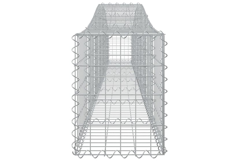 Vidaxl 3145789 Arched Gabion Baskets 4 Pcs 400x30x40/60 Cm Galvanised Iron