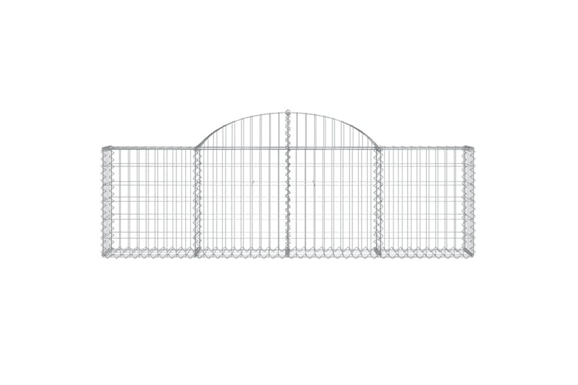 Vidaxl 3146070 Arched Gabion Baskets 4 Pcs 200x30x60/80 Cm Galvanised Iron