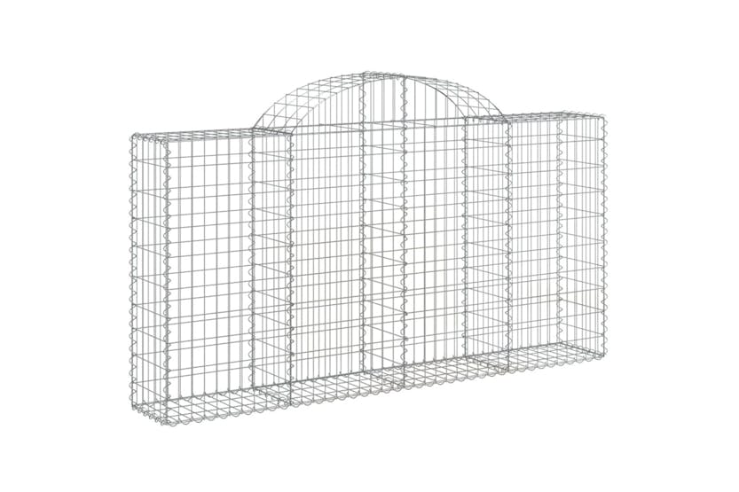 Vidaxl 3146114 Arched Gabion Baskets 6 Pcs 200x30x100/120 Cm Galvanised Iron