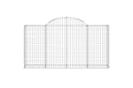 Vidaxl 3146114 Arched Gabion Baskets 6 Pcs 200x30x100/120 Cm Galvanised Iron