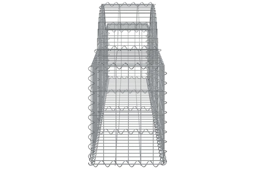 Vidaxl 3146049 Arched Gabion Baskets 4 Pcs 200x30x40/60 Cm Galvanised Iron