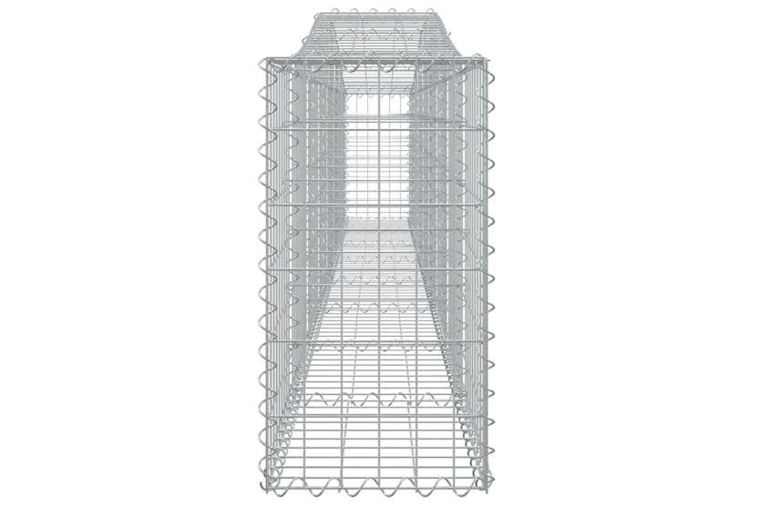 Vidaxl 3145801 Arched Gabion Baskets 3 Pcs 400x30x60/80 Cm Galvanised Iron