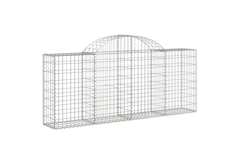 Vidaxl 3146103 Arched Gabion Baskets 18 Pcs 200x30x80/100 Cm Galvanised Iron