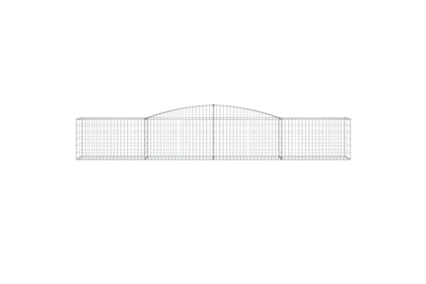 Vidaxl 3146975 Arched Gabion Baskets 7 Pcs 400x50x60/80 Cm Galvanised Iron