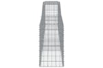 Vidaxl 3146987 Arched Gabion Baskets 6 Pcs 400x50x80/100 Cm Galvanised Iron