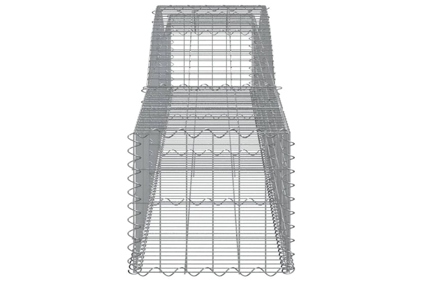 Vidaxl 3146962 Arched Gabion Baskets 7 Pcs 400x50x40/60 Cm Galvanised Iron