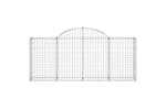 Vidaxl 3146094 Arched Gabion Baskets 7 Pcs 200x30x80/100 Cm Galvanised Iron