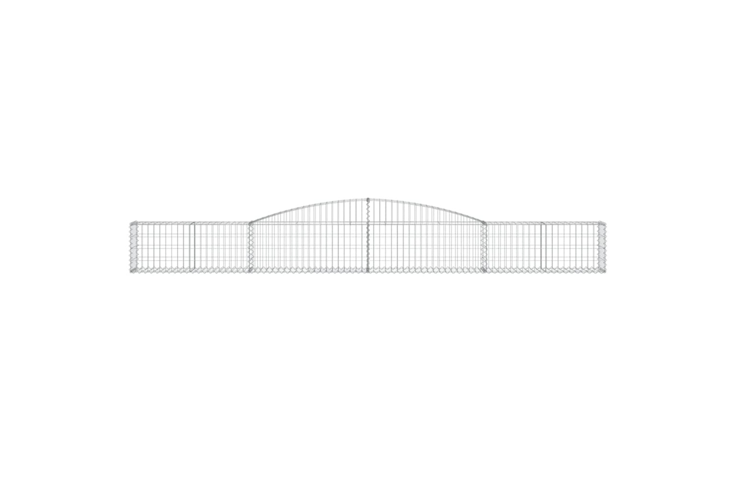 vidaXL 3146828 Arched Gabion Baskets 3 Pcs 400x30x40/60cm Galvanised Iron