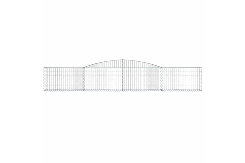 Vidaxl 3146846 Arched Gabion Baskets 8 Pcs 400x30x60/80 Cm Galvanised Iron