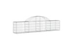 Vidaxl 3146048 Arched Gabion Baskets 3 Pcs 200x30x40/60 Cm Galvanised Iron