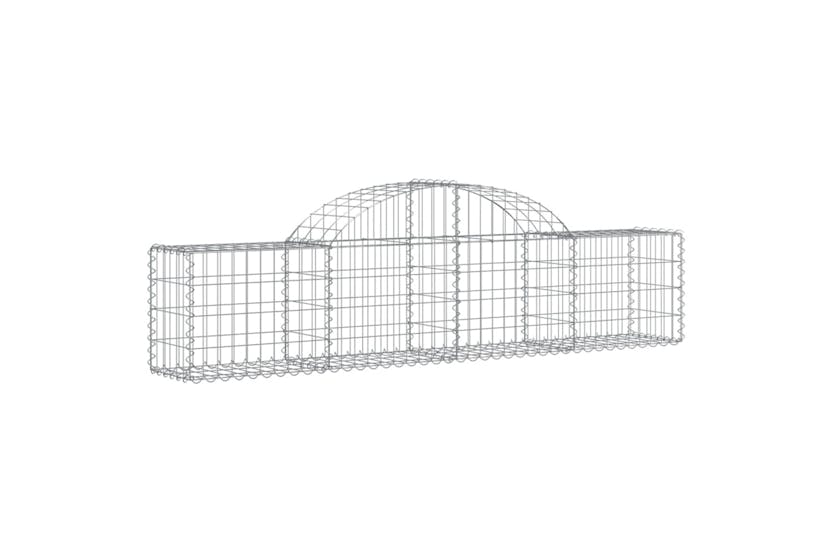 Vidaxl 3146048 Arched Gabion Baskets 3 Pcs 200x30x40/60 Cm Galvanised Iron