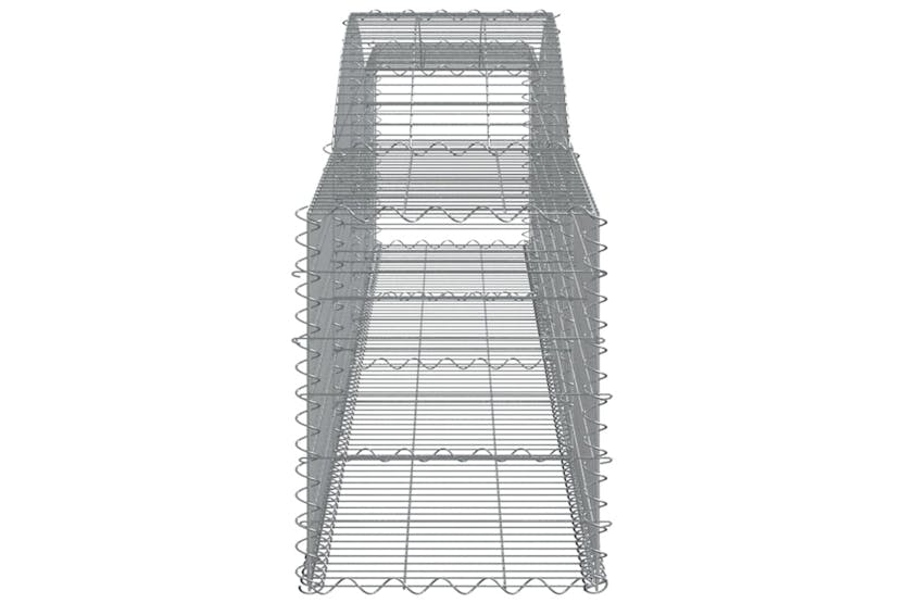 Vidaxl 3146973 Arched Gabion Baskets 5 Pcs 400x50x60/80 Cm Galvanised Iron