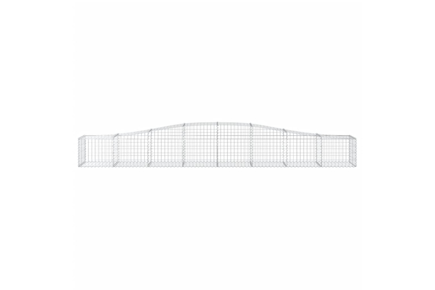 vidaXL 3145919 Arched Gabion Baskets 4 Pcs 400x50x40/60cm Galvanised Iron