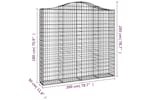 Vidaxl 153389 Arched Gabion Basket 200x30x180/200 Cm Galvanised Iron