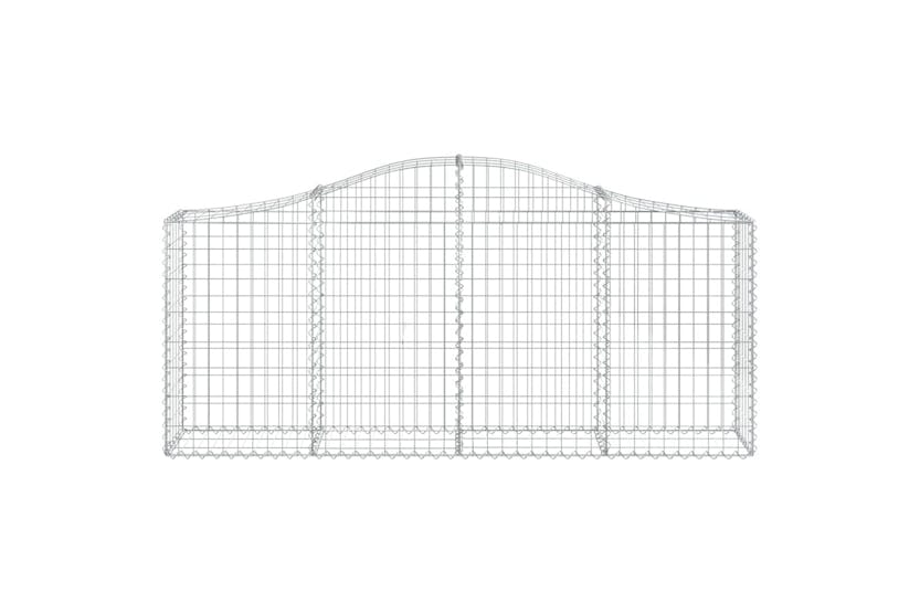 Vidaxl 3145418 Arched Gabion Baskets 11 Pcs 200x30x80/100 Cm Galvanised Iron