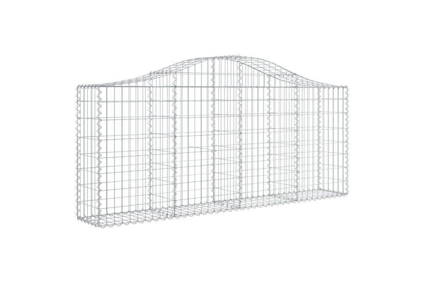 Vidaxl 3145418 Arched Gabion Baskets 11 Pcs 200x30x80/100 Cm Galvanised Iron