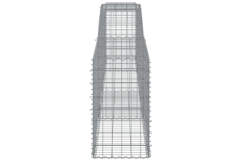 Vidaxl 3146984 Arched Gabion Baskets 3 Pcs 400x50x80/100 Cm Galvanised Iron