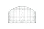 Vidaxl 153422 Arched Gabion Basket 100x30x40/60 Cm Galvanised Iron