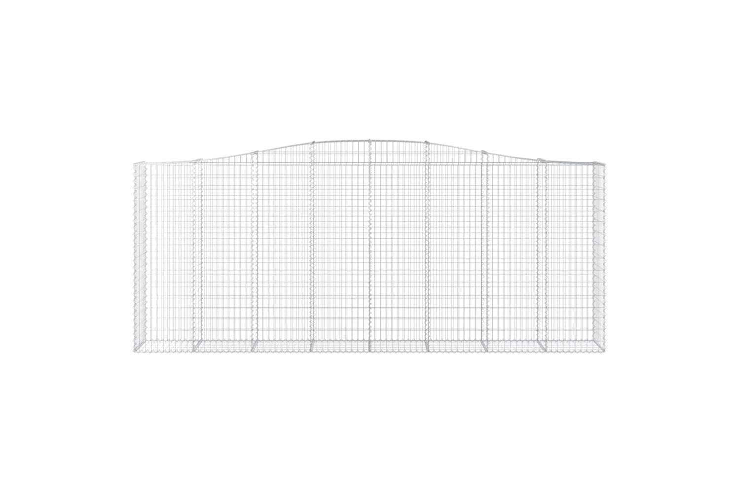 vidaXL 153418 Arched Gabion Basket 400x50x160/180cm Galvanised Iron