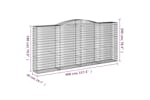 Vidaxl 3147048 Arched Gabion Baskets 2 Pcs 400x50x180/200 Cm Galvanised Iron