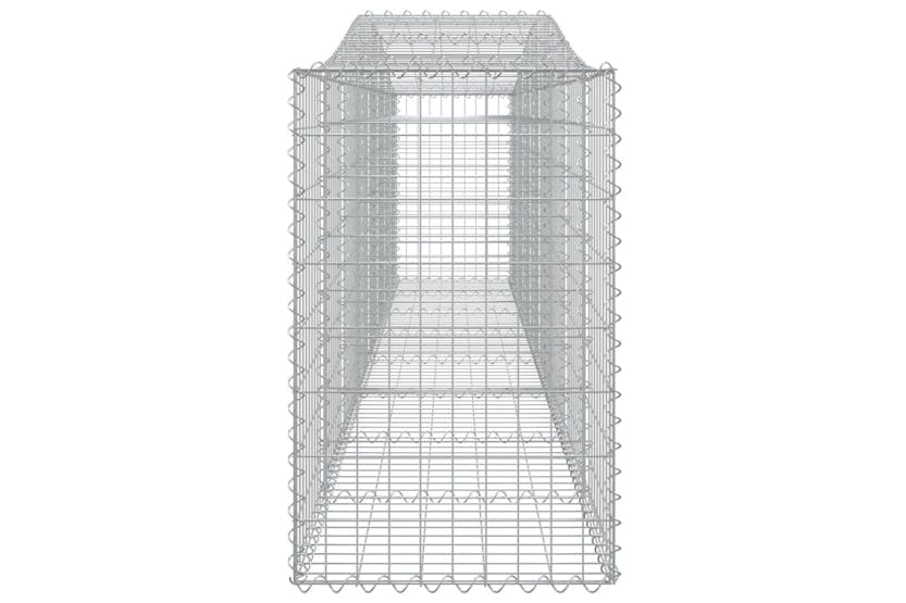 Vidaxl 3145943 Arched Gabion Baskets 2 Pcs 400x50x80/100 Cm Galvanised Iron