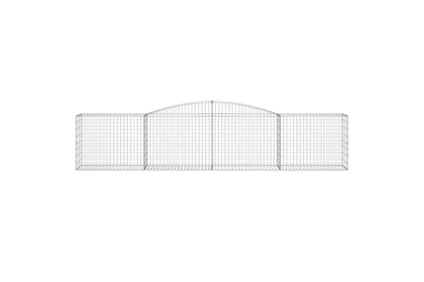 Vidaxl 3146990 Arched Gabion Baskets 9 Pcs 400x50x80/100 Cm Galvanised Iron