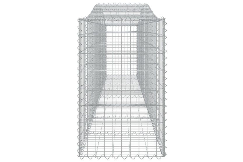 Vidaxl 3145948 Arched Gabion Baskets 7 Pcs 400x50x80/100 Cm Galvanised Iron