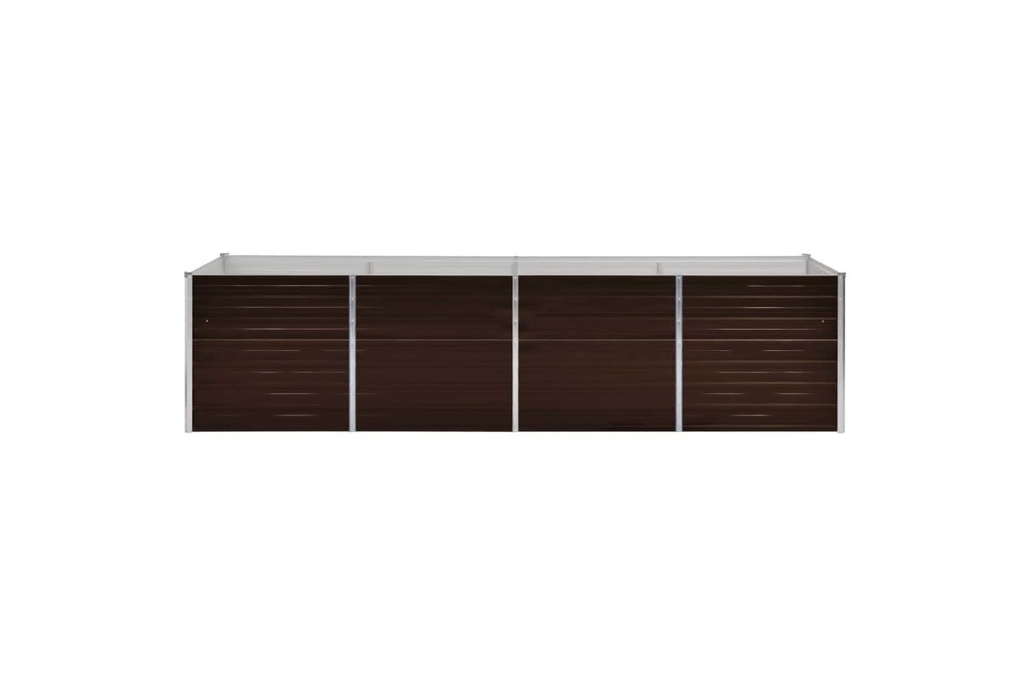 vidaXL 45715 Garden Raised Bed Brown 320x80x77cm Galvanised Steel
